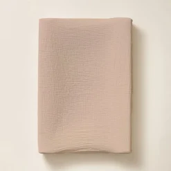 AANKLEEDKUSSENHOES 50 x 70 CM | BIOLOGISCH MOUSSELINE KATOEN | OUD ROZE