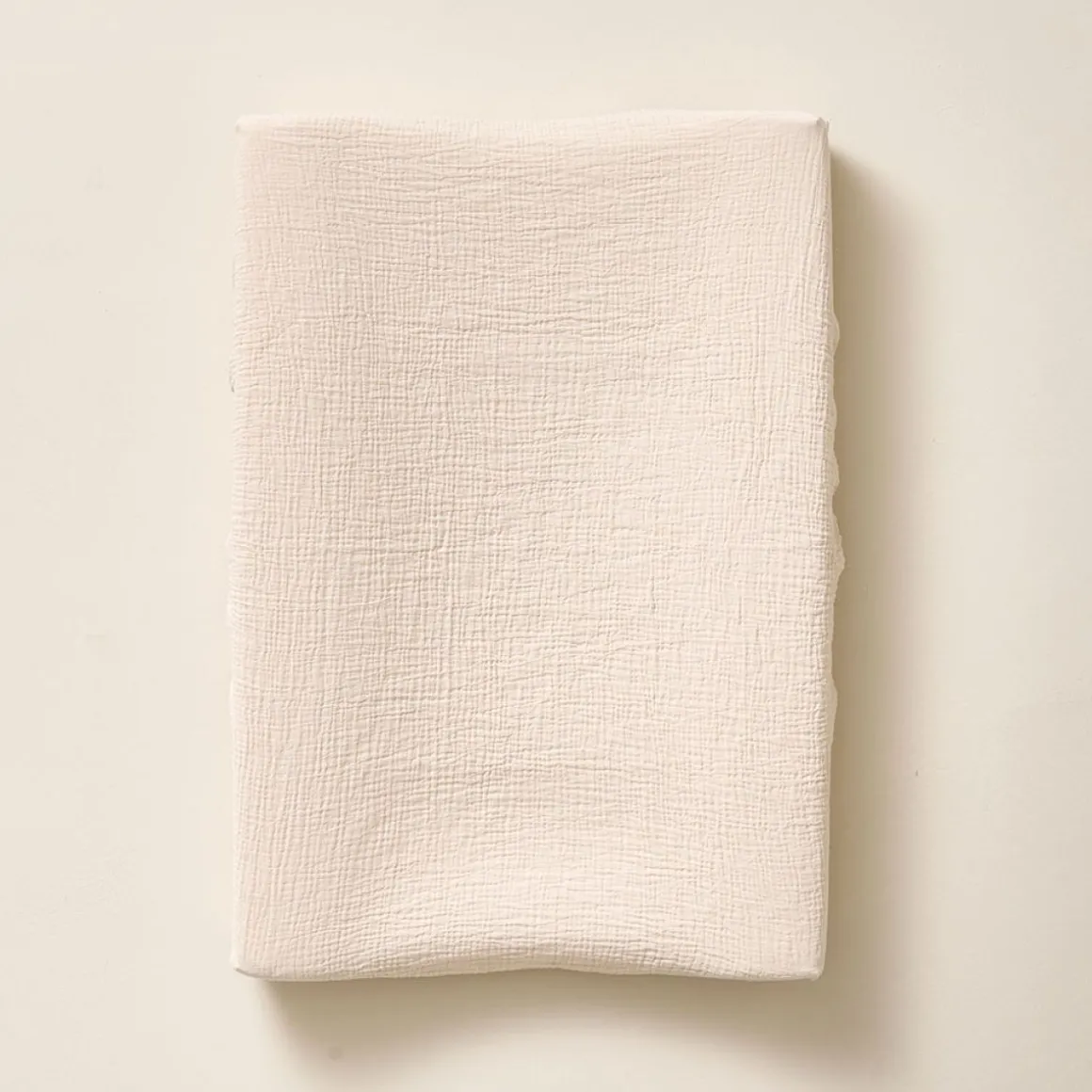Aankleedkussenhoes mousseline katoen | Beige