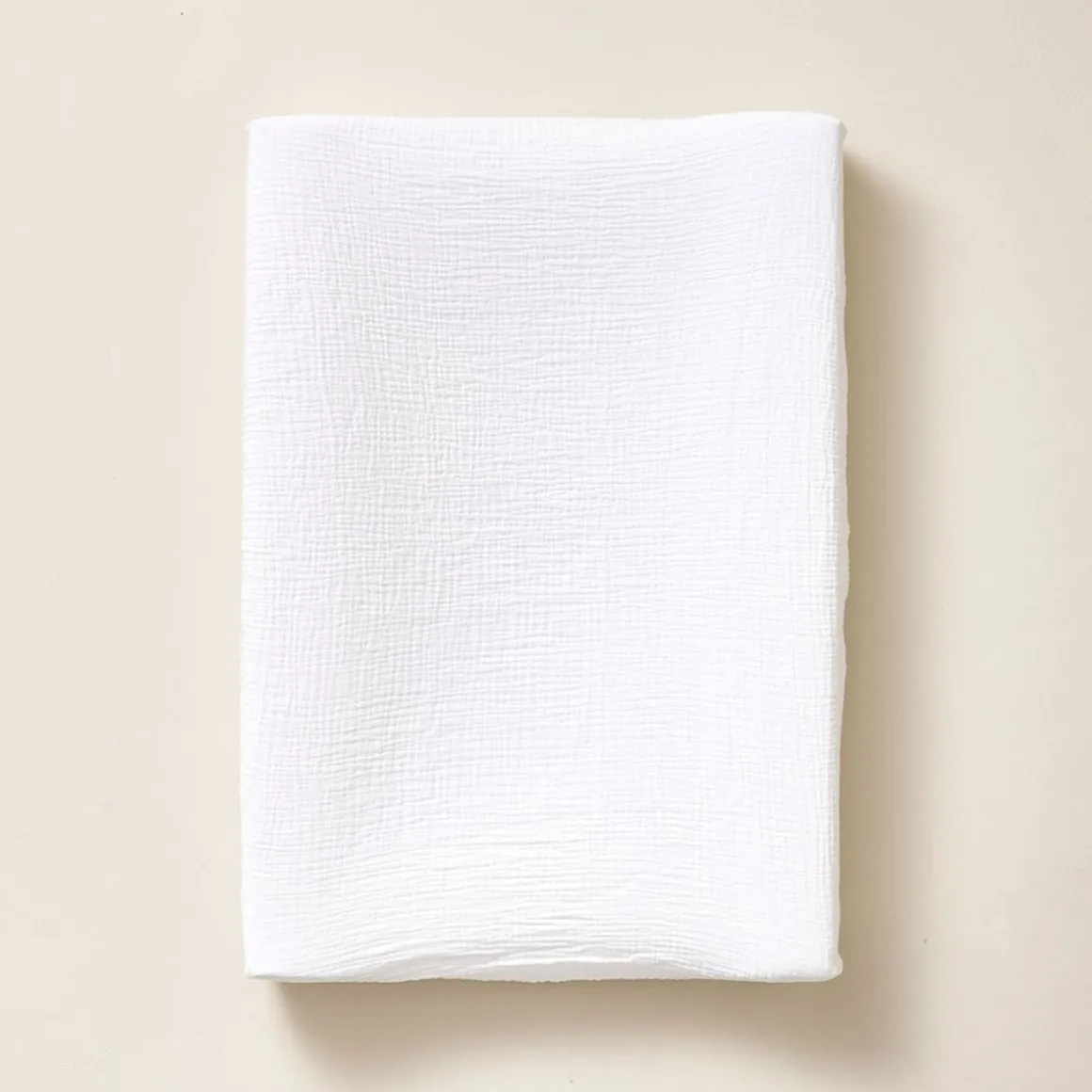 Aankleedkussenhoes mousseline katoen | Wit