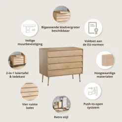 Baby commode u00abBosqueu00bb | Hout