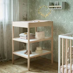 BABY LUIERTAFEL u00abHETREu00bb | WIT EN NATUREL