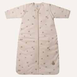 BABY SLAAPZAK MET AFRITSBARE MOUWEN u00abPANSYu00bb | BEIGE-ROZE | 70 CM | 3-6 MAANDEN