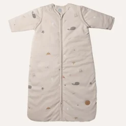 BABY SLAAPZAK MET AFRITSBARE MOUWEN u00abSEA LIFEu00bb | BEIGE | 70 CM | 3-6 MAANDEN