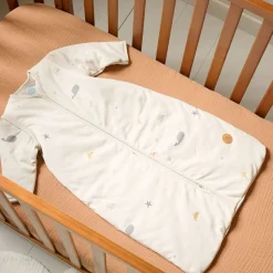 BABY SLAAPZAK MET AFRITSBARE MOUWEN u00abSEA LIFEu00bb | BEIGE | 90 CM | 6-18 MAANDEN