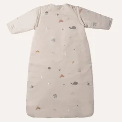 BABY SLAAPZAK MET AFRITSBARE MOUWEN u00abSEA LIFEu00bb | BEIGE | 90 CM | 6-18 MAANDEN