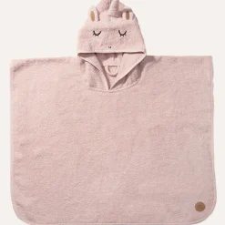 BADPONCHO EENHOORN u00abLARAu00bb | 1 - 4 JAAR | 52 X 63 CM | LICHT ROZE