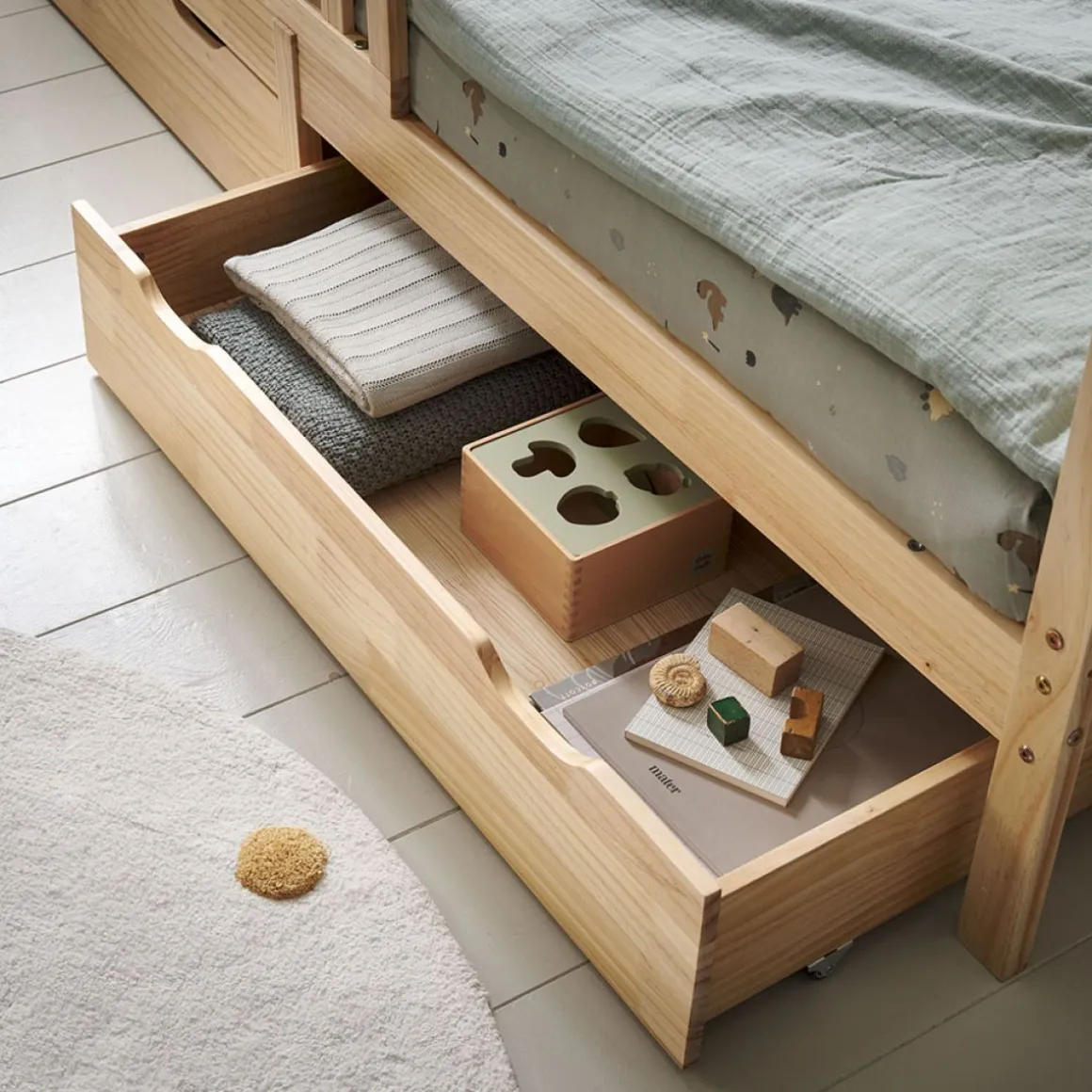 BEDHUISJE / EENPERSOONSBED u00abMAISONu00bb | 90 X 200 CM | NATUREL