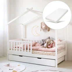 BEDHUISJE / JUNIORBED u00abMAISONu00bb | 160 X 80 CM | WIT