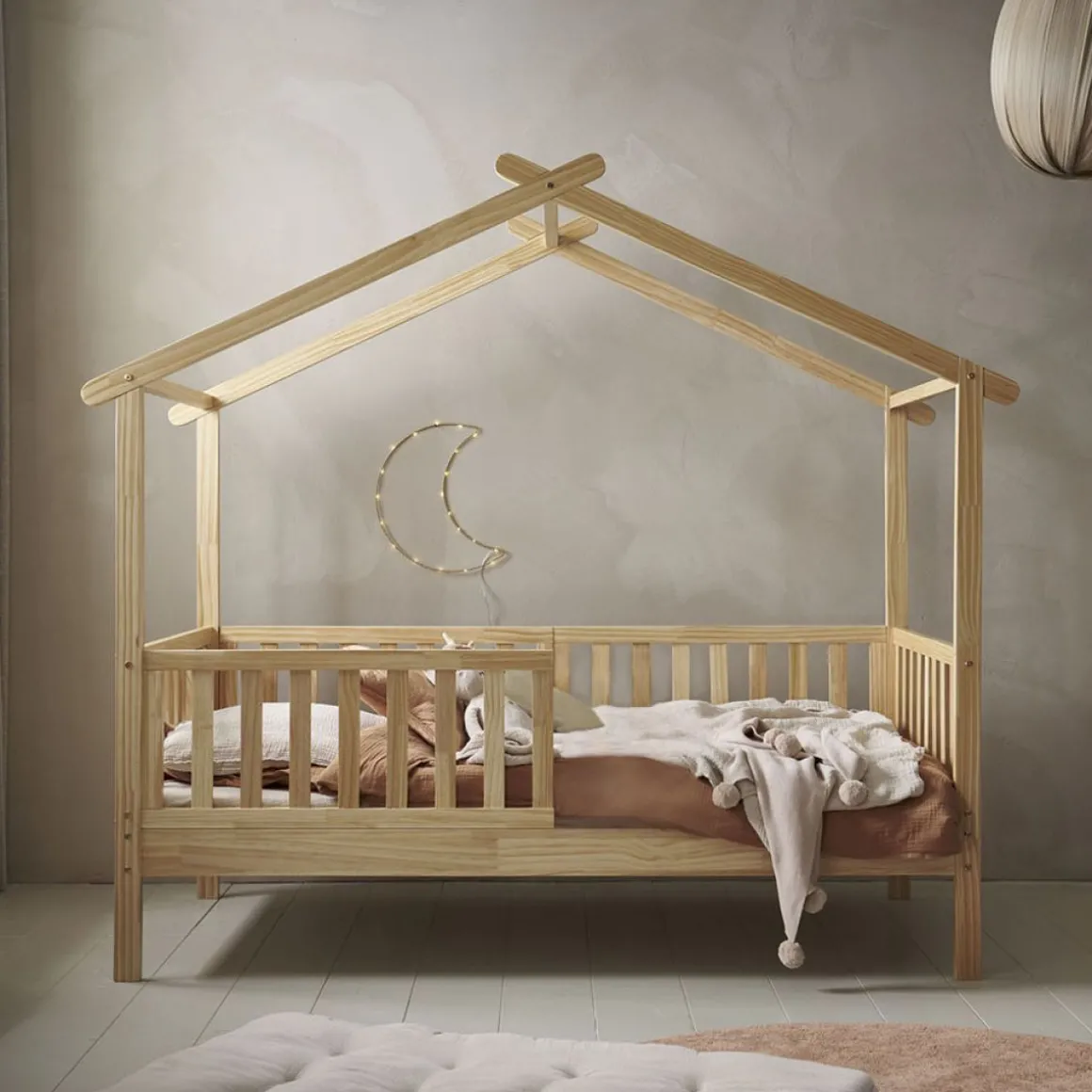 BEDHUISJE / JUNIORBED u00abMAISONu00bb | 160 X 80 CM | NATUREL