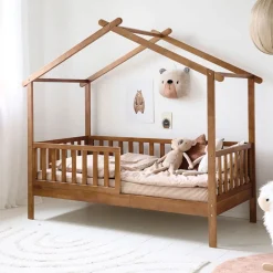 BEDHUISJE / JUNIORBED u00abMAISONu00bb | 160 X 80 CM | WALNOOT