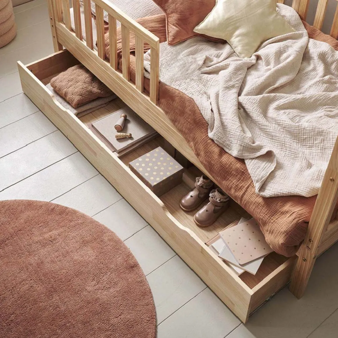 BEDHUISJE / JUNIORBED u00abMAISONu00bb | 160 X 80 CM | NATUREL