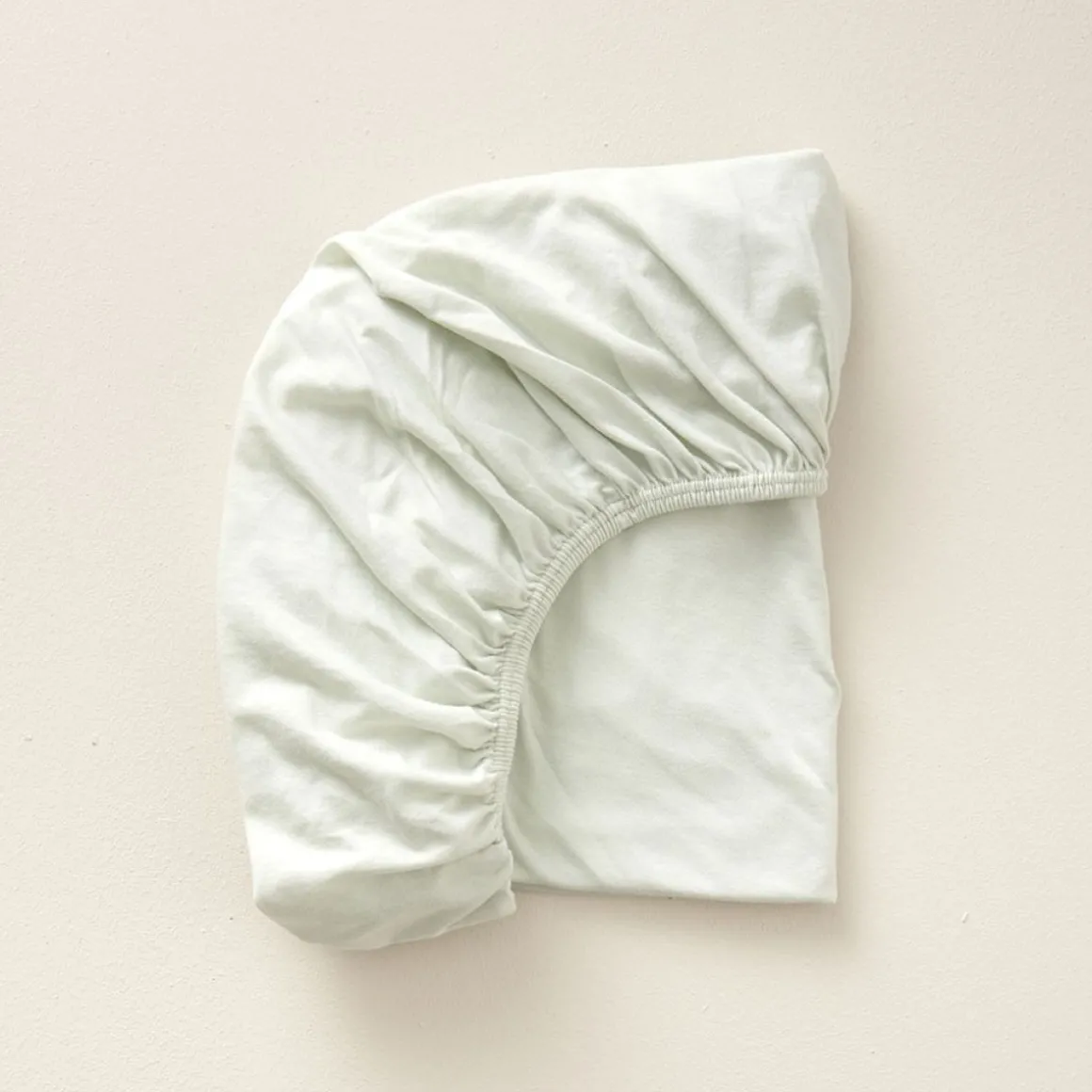 Biologisch katoen - Jersey hoeslaken - Mint groen | 80 x 160 cm