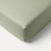 BIOLOGISCH KATOENEN JERSEY HOESLAKEN 70/80 X 160 CM | OLIJFGROEN