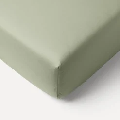 BIOLOGISCH KATOENEN JERSEY HOESLAKEN 70/80 X 140 CM | OLIJFGROEN