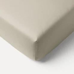 BIOLOGISCH KATOENEN JERSEY HOESLAKEN 80/90 X 200 CM | BEIGE