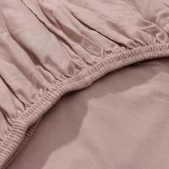 BIOLOGISCH KATOENEN JERSEY HOESLAKEN 80/90 X 200 CM | OUD ROZE