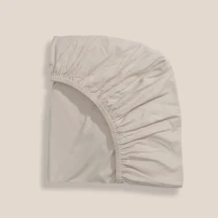 BIOLOGISCH KATOENEN JERSEY HOESLAKEN 70/80 X 140 CM | BEIGE
