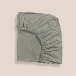 BIOLOGISCH KATOENEN JERSEY HOESLAKEN 70/80 X 140 CM | OLIJFGROEN