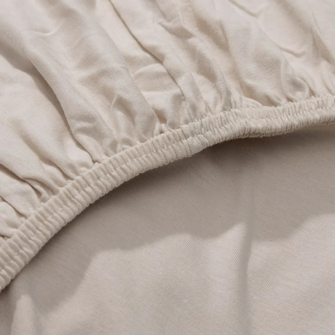 BIOLOGISCH KATOENEN JERSEY HOESLAKEN 70/80 X 140 CM | BEIGE