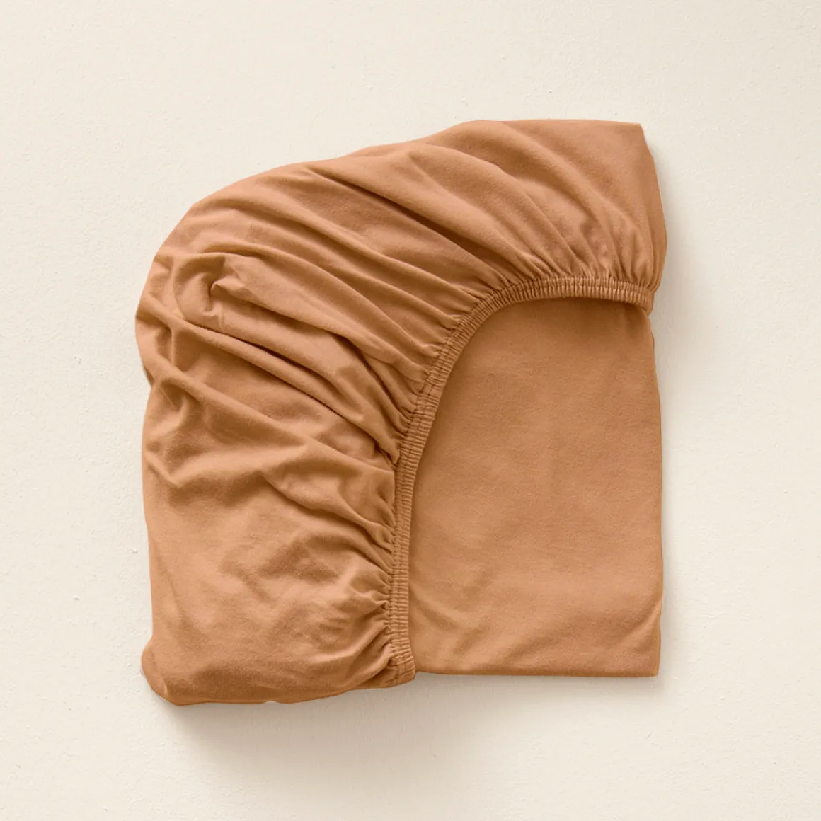 Biologisch Katoenen Jersey Hoeslaken 80x160 cm | Caramel