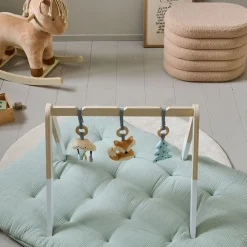 Biologisch katoenen speelkleed baby Biscuit | 110x85cm | Groen