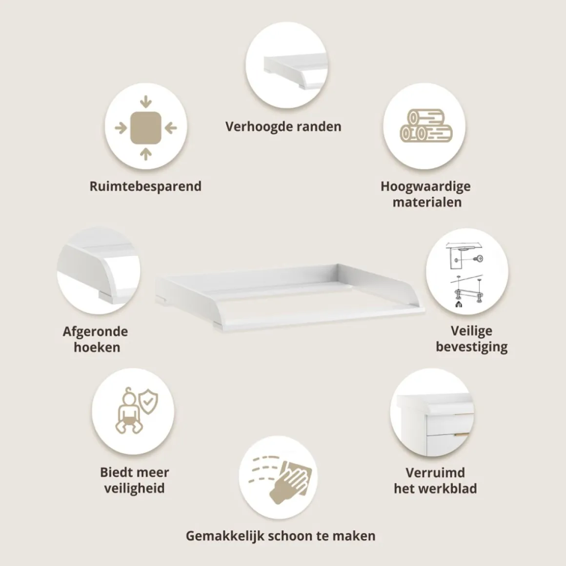 BLADVERGROTER VOOR COMMODE u00abSOIEu00bb | WIT