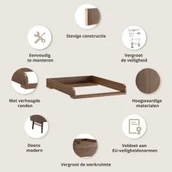 BLADVERGROTER VOOR COMMODE u00abROSEAUu00bb | WALNOOT