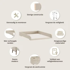 BLADVERGROTER VOOR COMMODE u00abROSEAUu00bb | OATMEAL