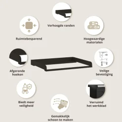 BLADVERGROTER VOOR COMMODE u00abSOIEu00bb | ZWART