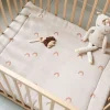 BOXKLEED 75 X 95 CM | BEIGE MET REGENBOOGPATROON
