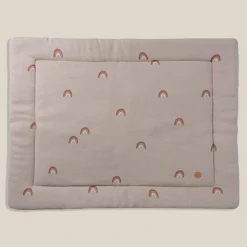 BOXKLEED 75 X 95 CM | BEIGE MET REGENBOOGPATROON