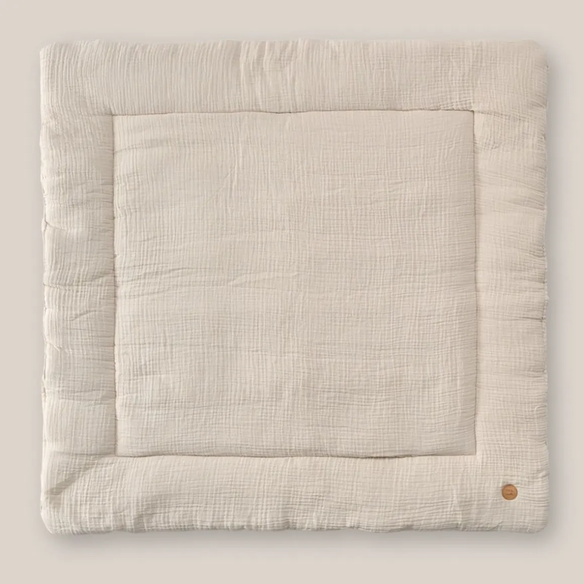 BOXKLEED 95 X 95 CM | BIOLOGISCH MOUSSELINE KATOEN | BEIGE