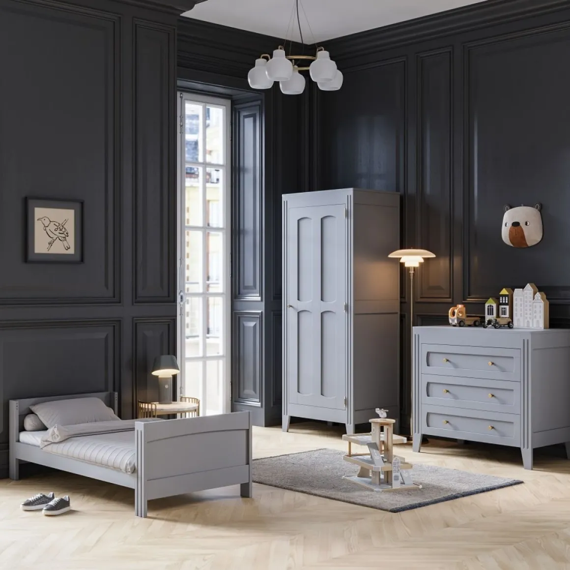 Commode voor Baby u00abMilenneu00bb | Licht grijs