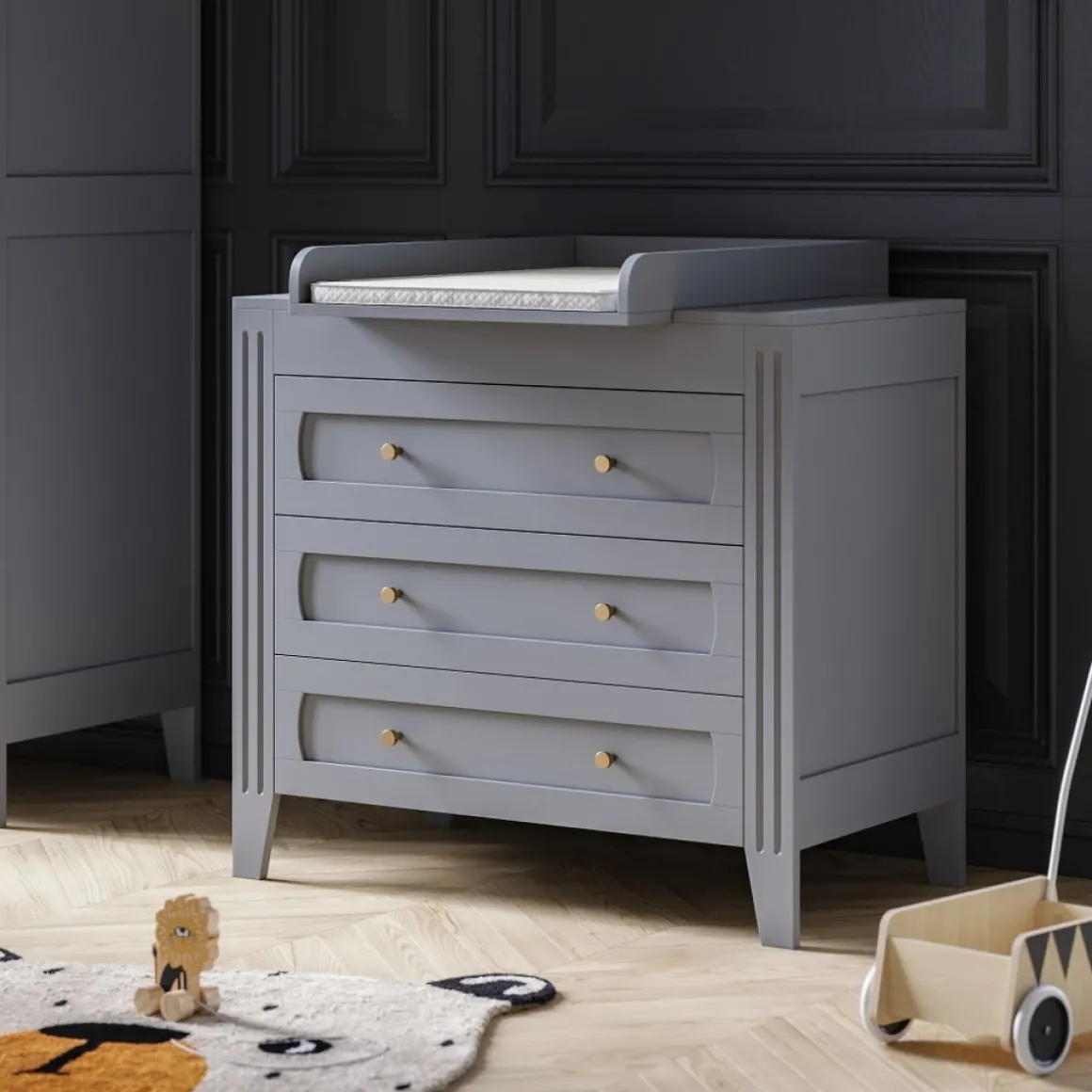 Commode voor Baby u00abMilenneu00bb | Licht grijs
