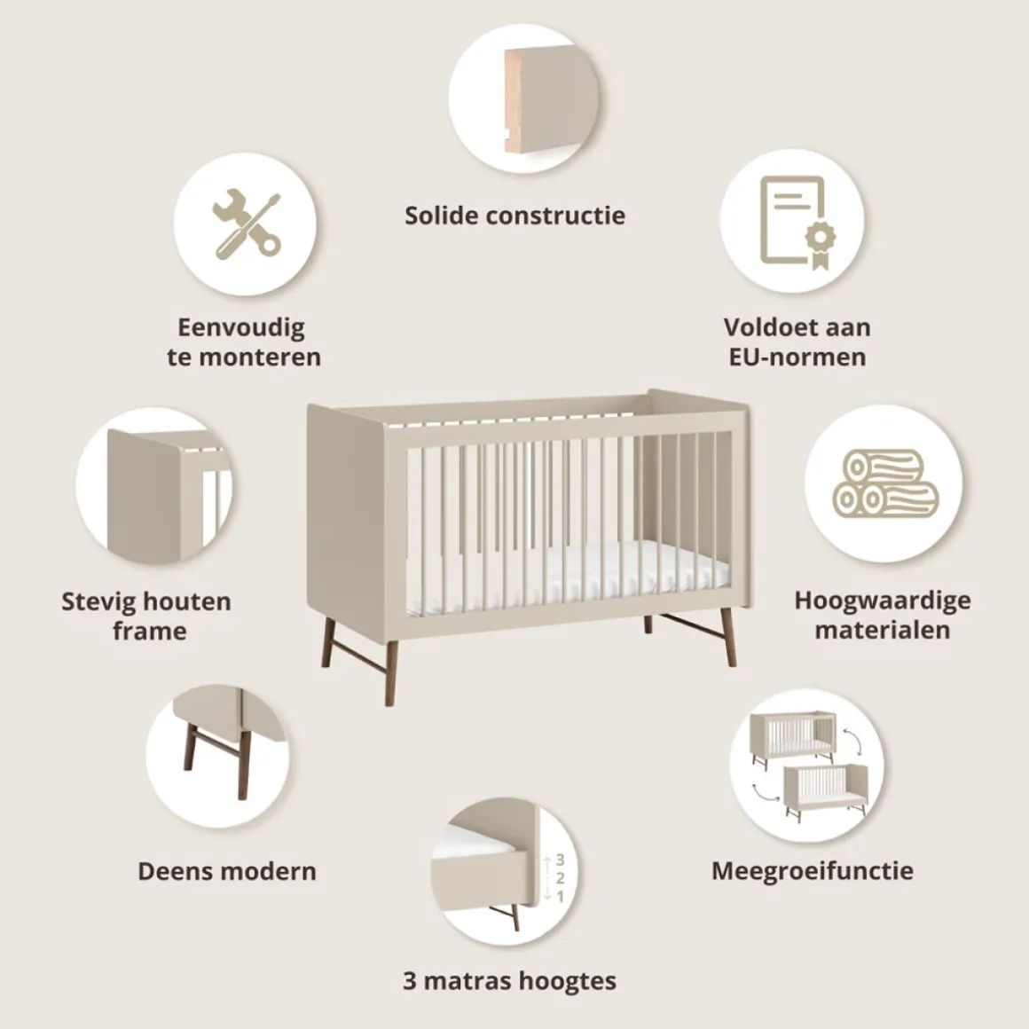 COMMODE VOOR BABY u00abROSEAUu00bb | OATMEAL