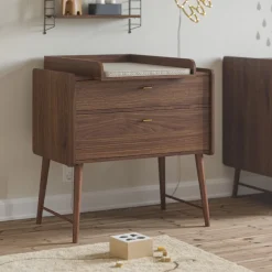 COMMODE VOOR BABY u00abROSEAUu00bb | WALNOOT
