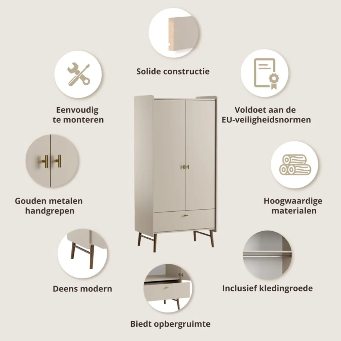 COMMODE VOOR BABY u00abROSEAUu00bb | OATMEAL