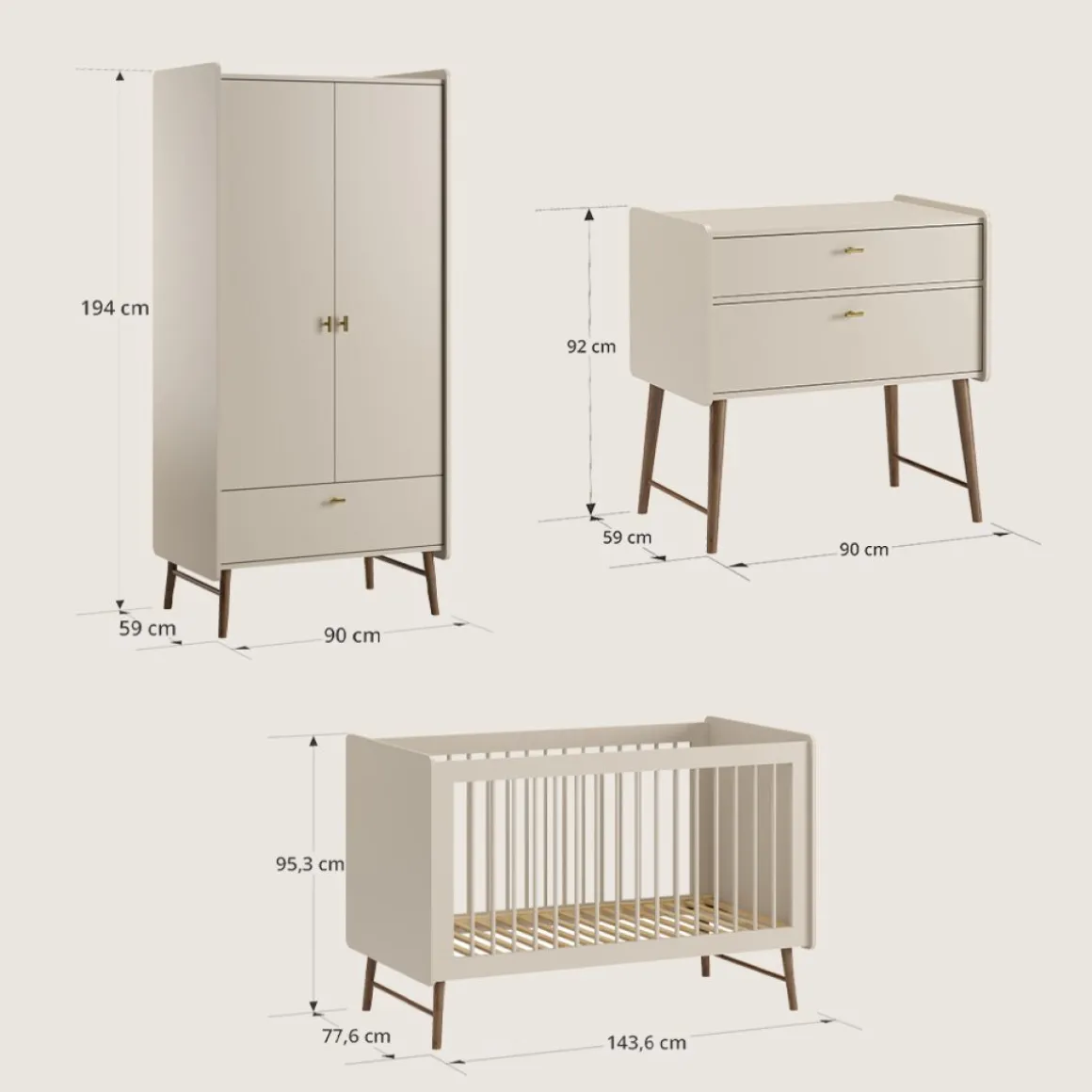 COMMODE VOOR BABY u00abROSEAUu00bb | OATMEAL