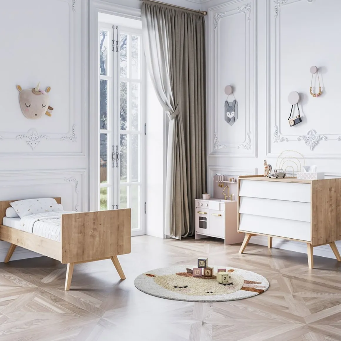Commode voor Baby u00abVintageu00bb | Wit