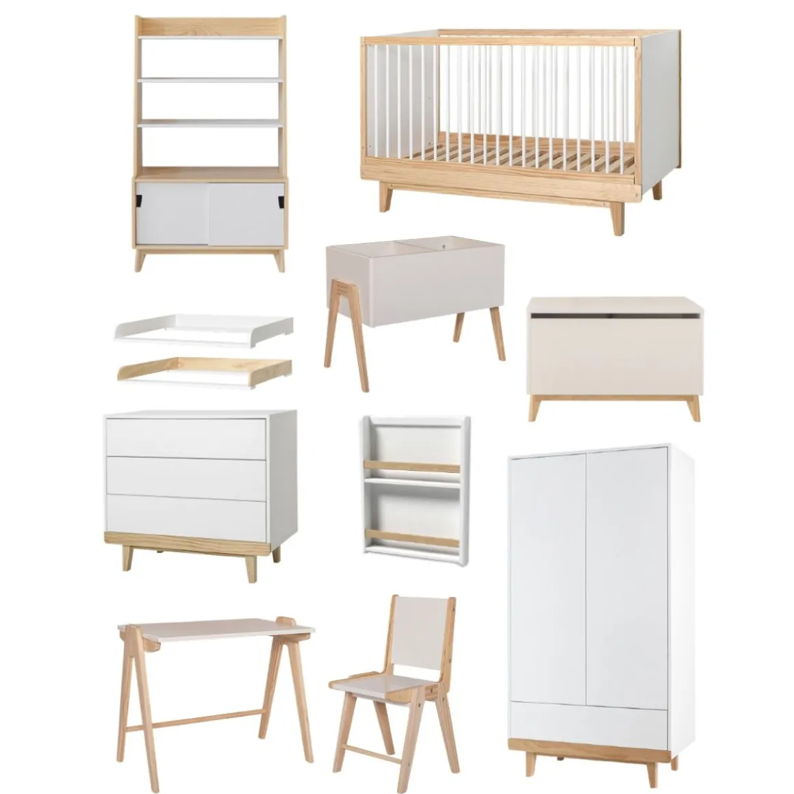 Commode voor Baby Wit u00abCeriseu00bb