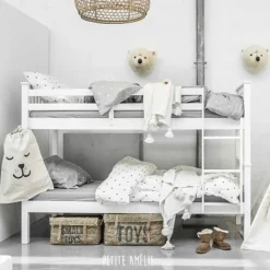 Deelbaar Stapelbed 200x90 DUO u00abJUMEAUXu00bb | Wit