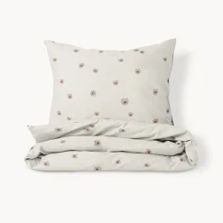 DEKBEDOVERTREKSET 120 X 150 CM u00abPANSYu00bb | BEIGE-ROZE