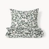 DEKBEDOVERTREKSET 120 X 150 CM u00abBERRIESu00bb | BEIGE-GROEN