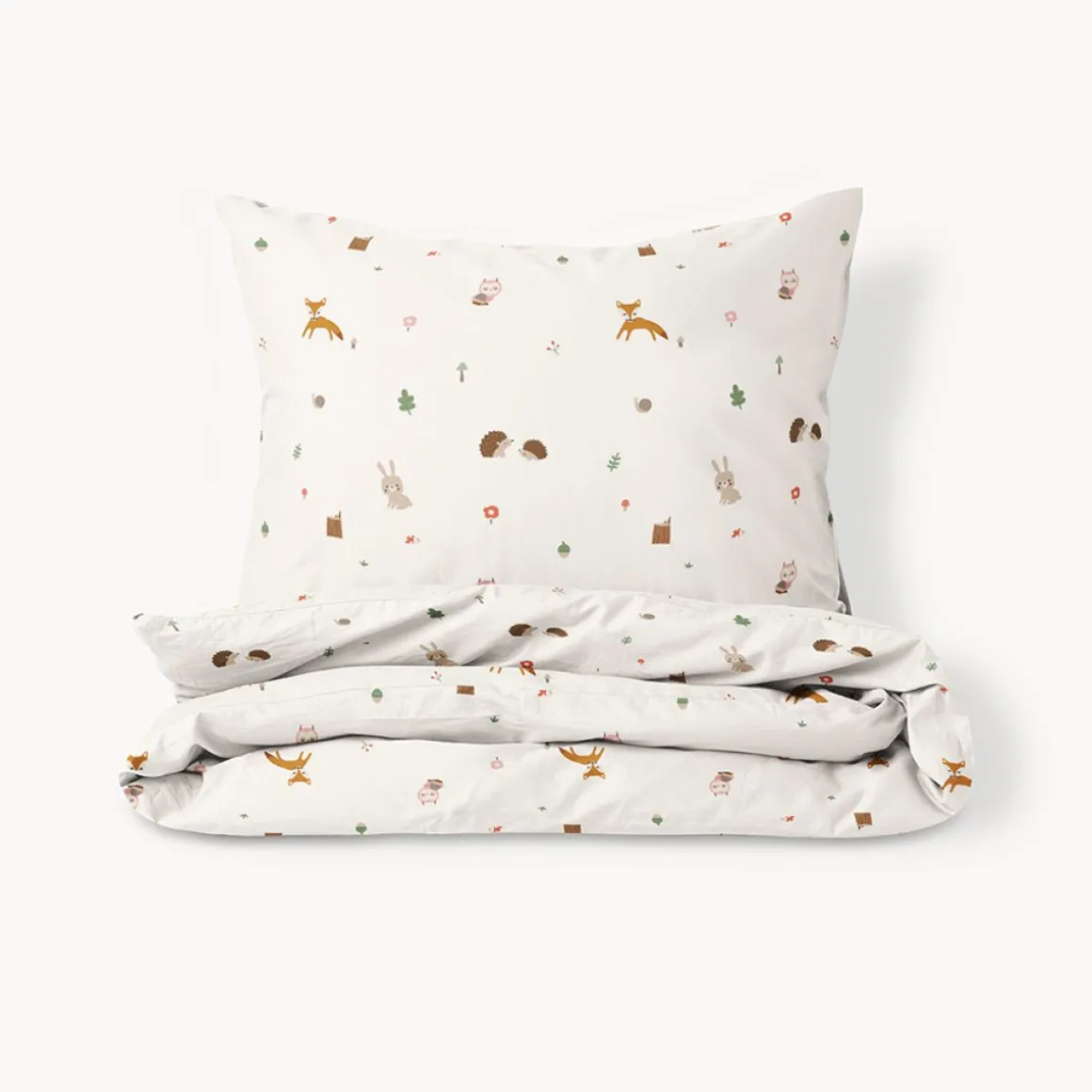 DEKBEDOVERTREKSET 120 X 150 CM u00abWOODLANDu00bb | OFF-WHITE