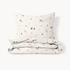 DEKBEDOVERTREKSET 140 X 200 CM u00abWOODLANDu00bb | OFF-WHITE