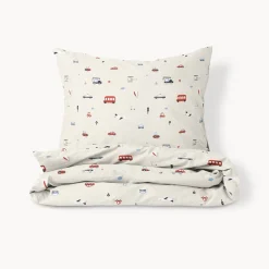 DEKBEDOVERTREKSET 140 X 200 CM u00abVEHICLESu00bb | BEIGE
