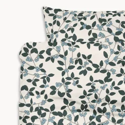 DEKBEDOVERTREKSET 140 X 200 CM u00abBERRIESu00bb | BEIGE-GROEN