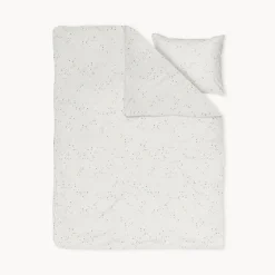 DEKBEDOVERTREKSET 120 X 150 CM u00abSTARSu00bb | OFF-WHITE MET STERREN