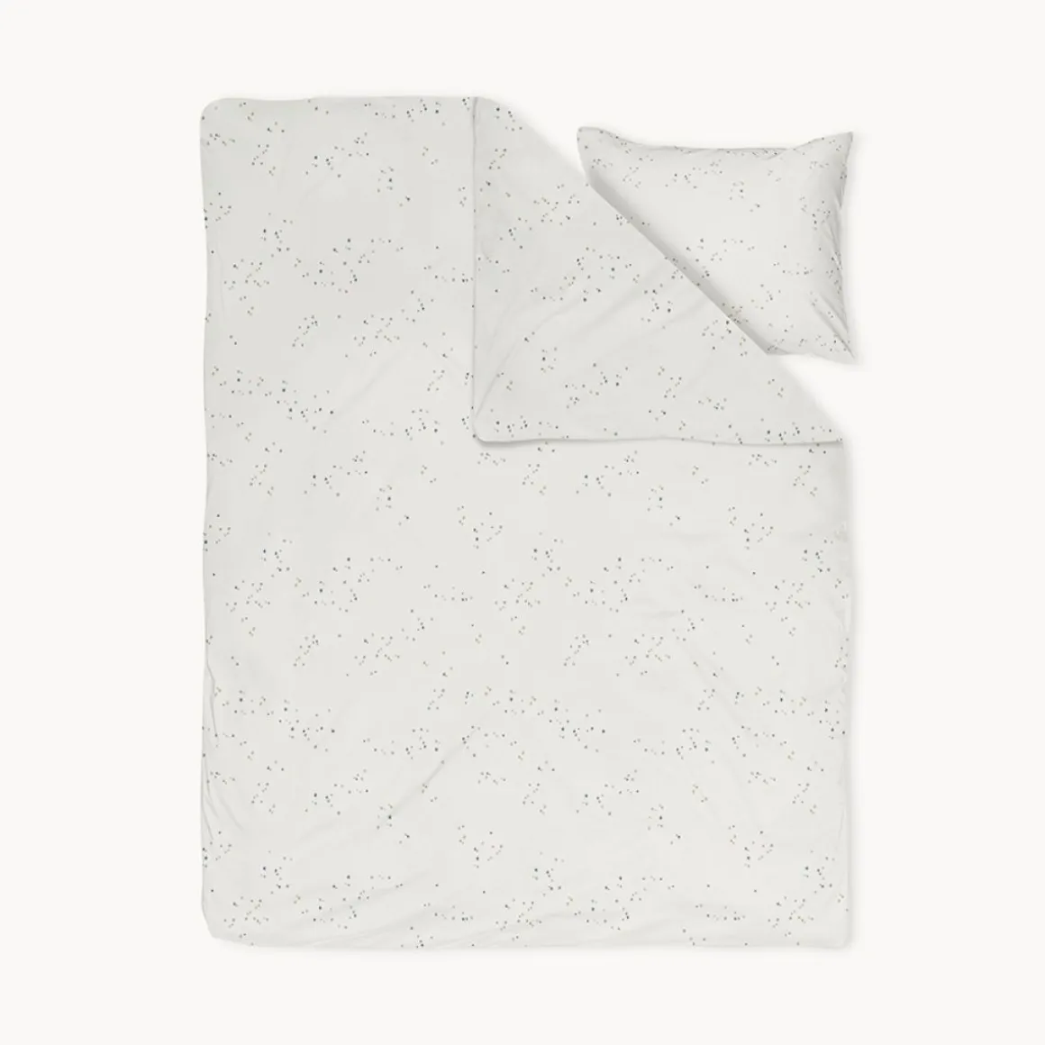 DEKBEDOVERTREKSET 120 X 150 CM u00abSTARSu00bb | OFF-WHITE MET STERREN