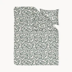 DEKBEDOVERTREKSET 140 X 200 CM u00abBERRIESu00bb | BEIGE-GROEN